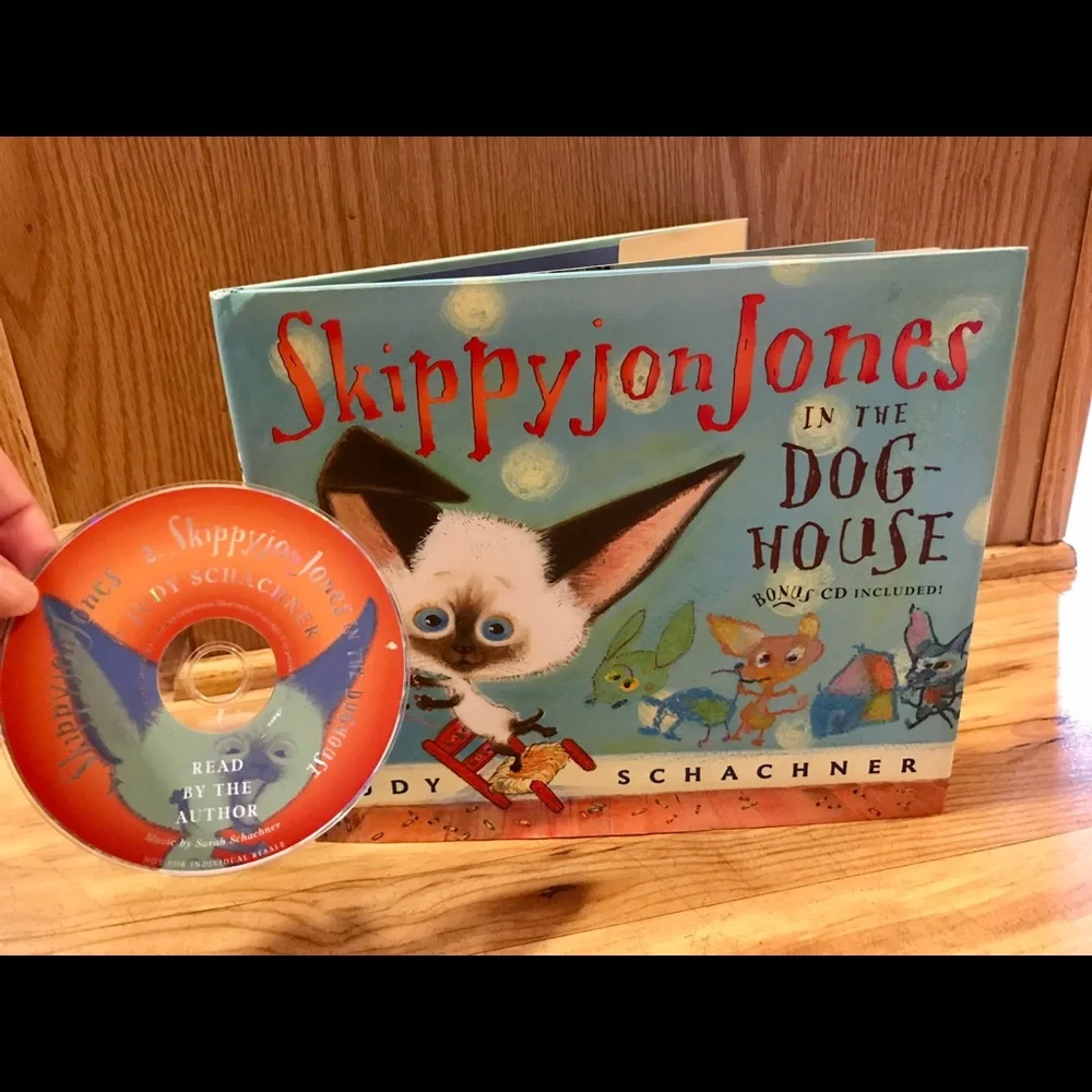 Skippyjon Jones in the doghouse book w/ audio of author Schachner reading on CD